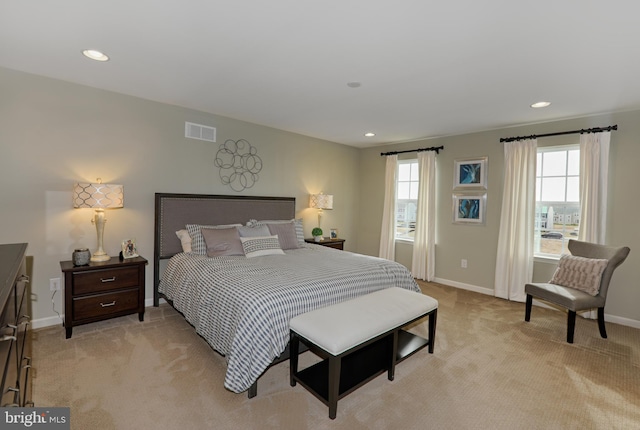 view of carpeted bedroom