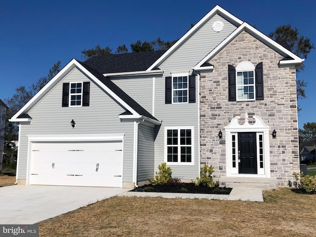 view of front of house featuring a garage