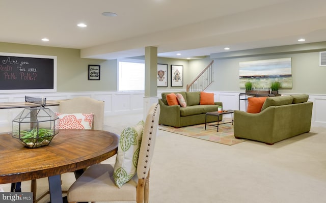 view of carpeted living room