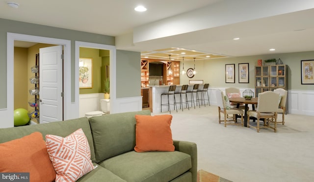 view of carpeted living room