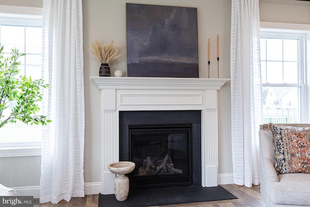 room details with dark wood-type flooring