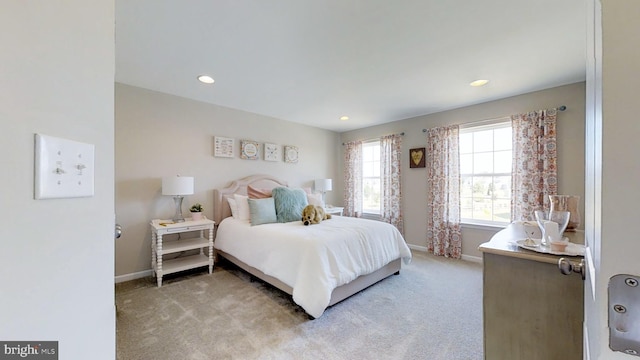 view of carpeted bedroom