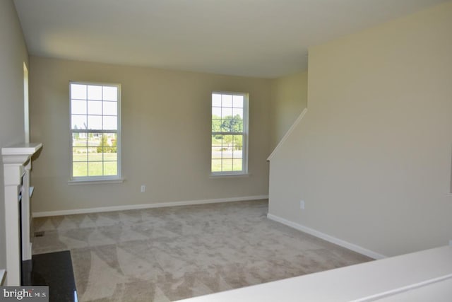 interior space with light colored carpet