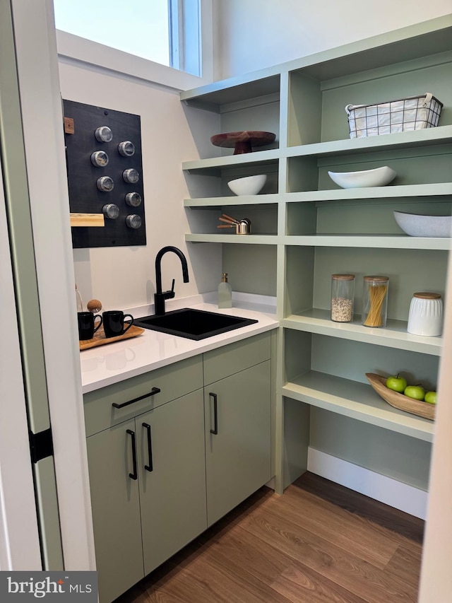 pantry with a sink