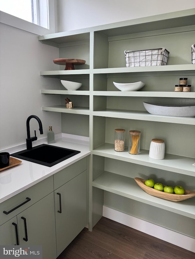 pantry with a sink