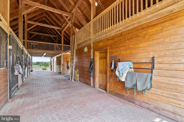 view of horse barn