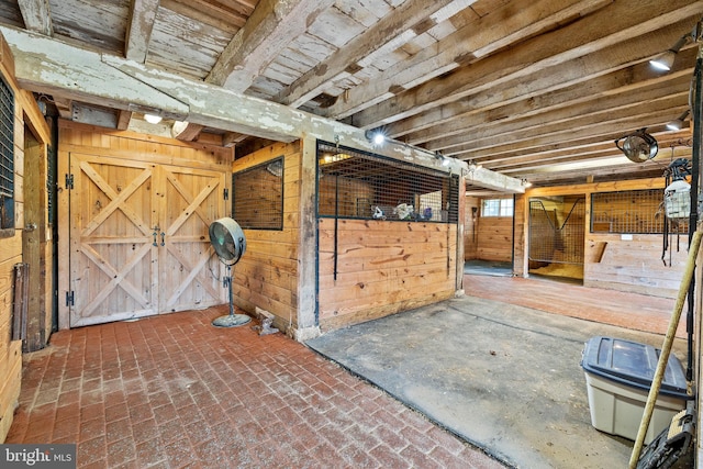 view of horse barn