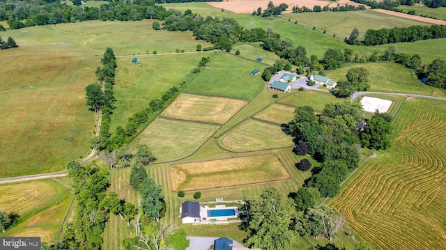 bird's eye view featuring a rural view