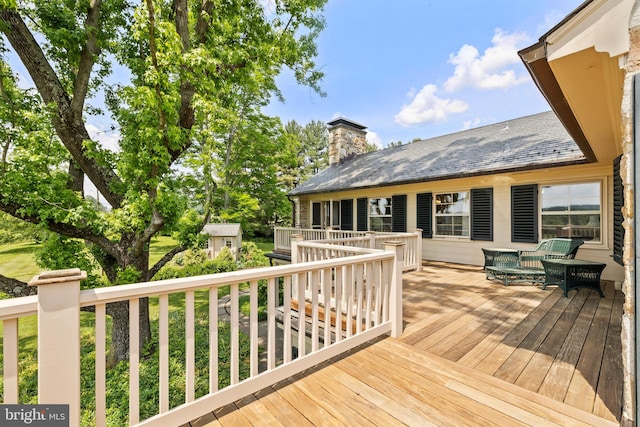 view of wooden terrace