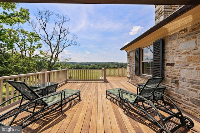 view of wooden terrace