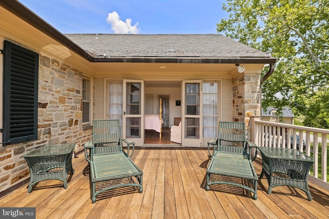 view of wooden deck