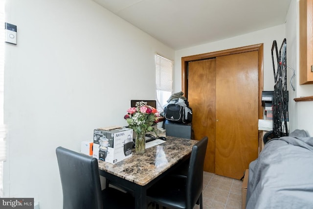 view of tiled dining room