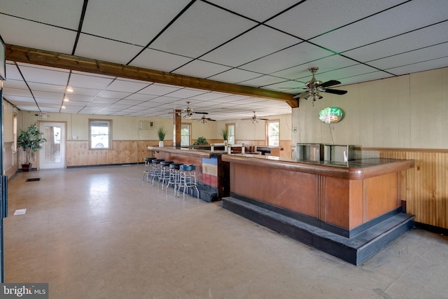 reception featuring ceiling fan