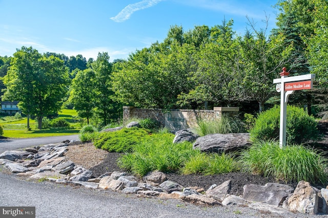 view of community sign