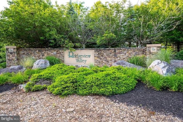 view of community sign