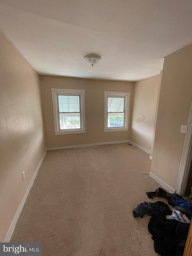 view of carpeted empty room