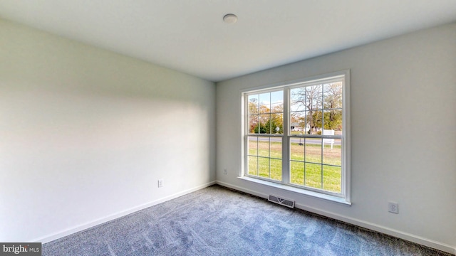 carpeted empty room featuring plenty of natural light