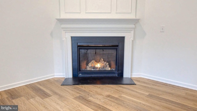 details with light wood-type flooring