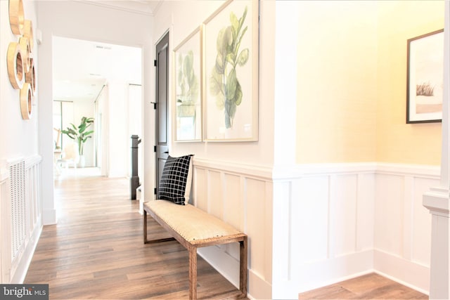 hallway featuring light hardwood / wood-style flooring