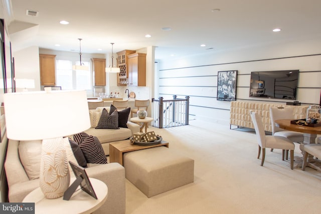 view of carpeted living room