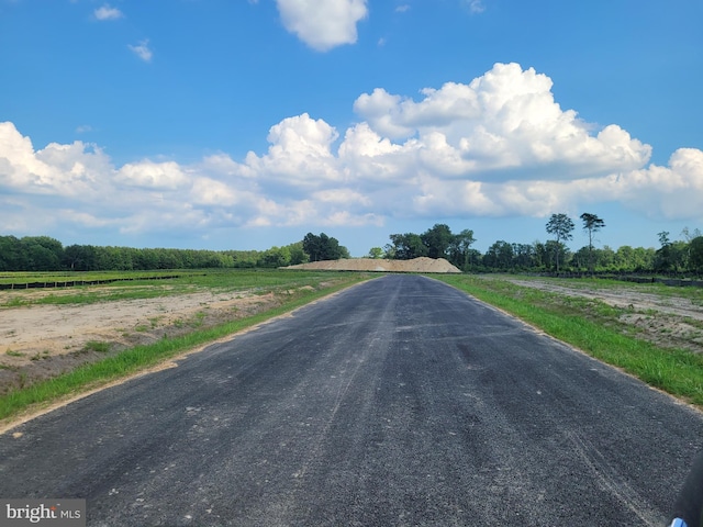 view of road featuring a rural view