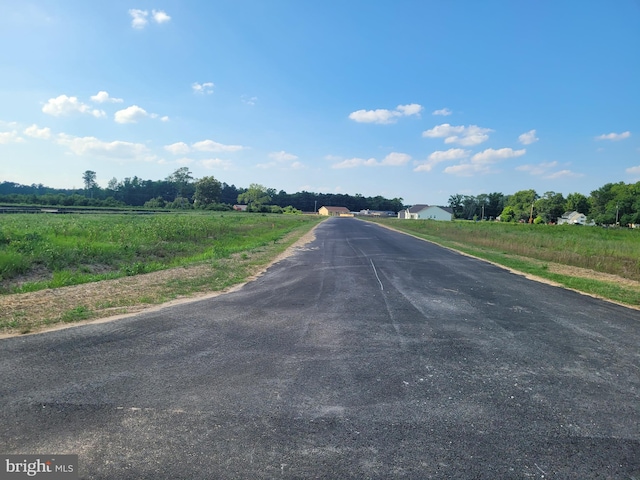 view of road featuring a rural view