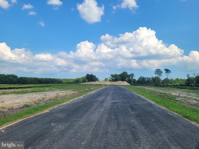 view of road featuring a rural view