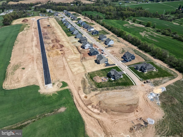 bird's eye view featuring a rural view