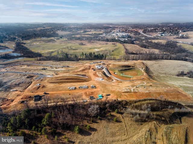 drone / aerial view with a rural view