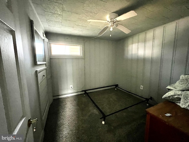 unfurnished room with ceiling fan