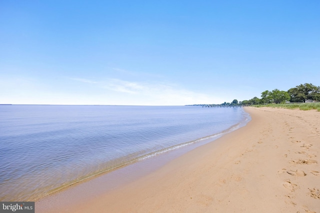 water view featuring a beach view