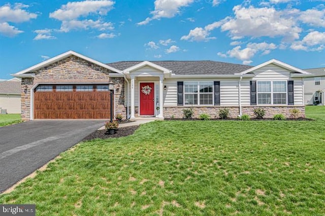 00 Lavender Ln, Lebanon, PA 17042 - ranch-style house with a front lawn and a garage