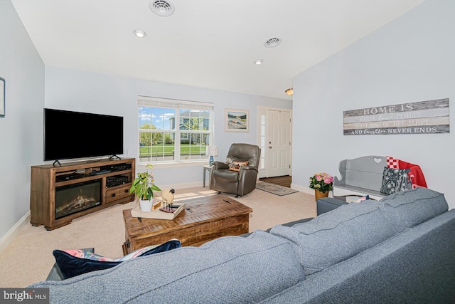 view of carpeted living room