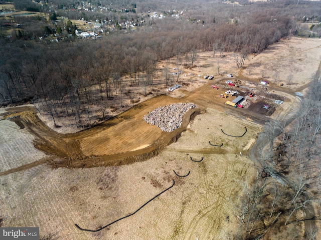 aerial view with a rural view