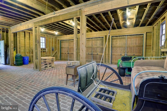 basement with plenty of natural light