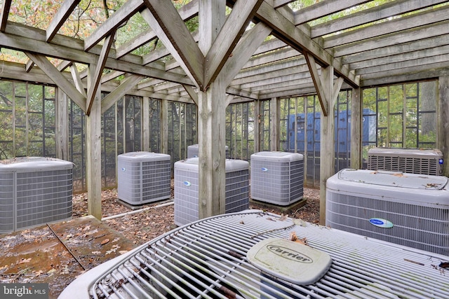 view of patio / terrace featuring central AC unit