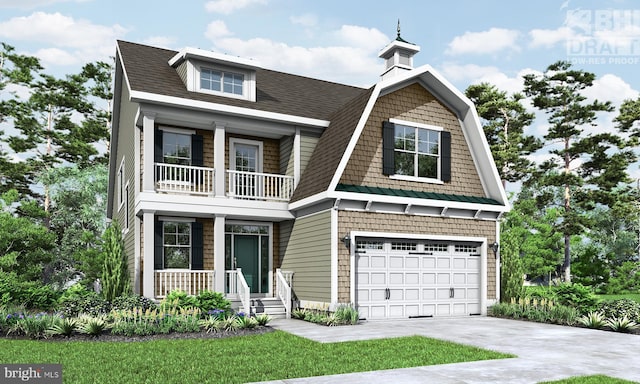 view of front facade featuring a garage