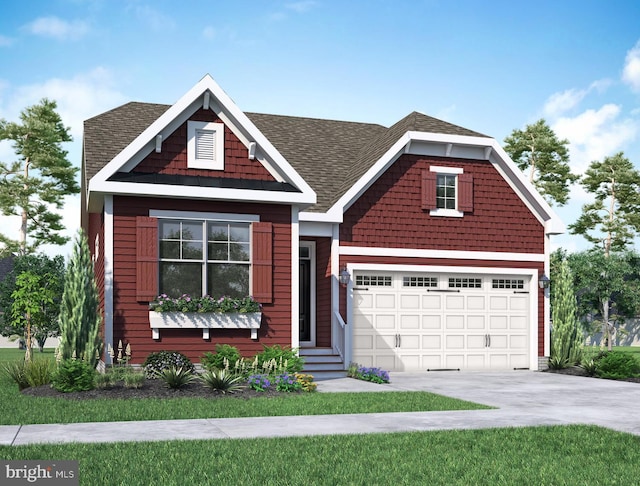 craftsman house with a garage