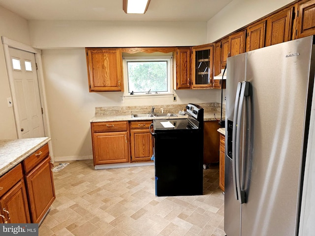 kitchen with stainless steel appliances and sink