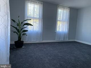 view of carpeted spare room