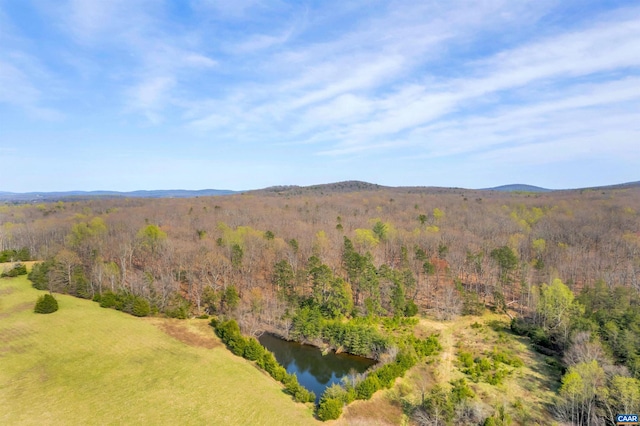 property view of mountains featuring a water view