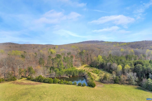 property view of mountains featuring a water view