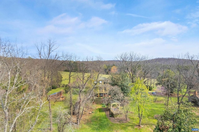 view of mountain feature with a rural view