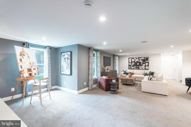 view of carpeted living room