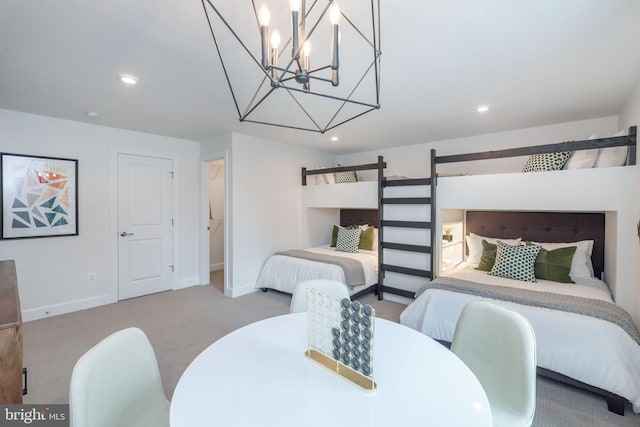 view of carpeted bedroom