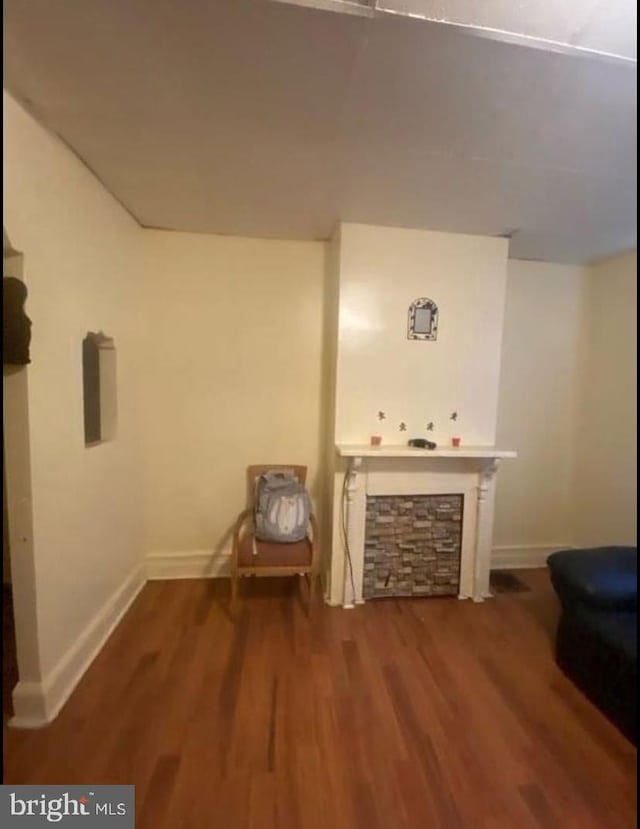 interior space featuring dark wood-type flooring