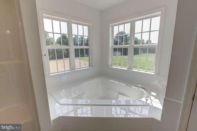 bathroom featuring a bath