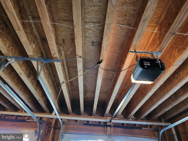 room details with a garage door opener