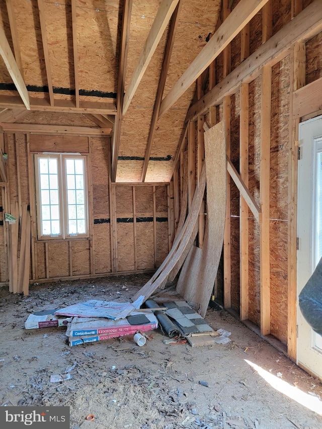 view of attic