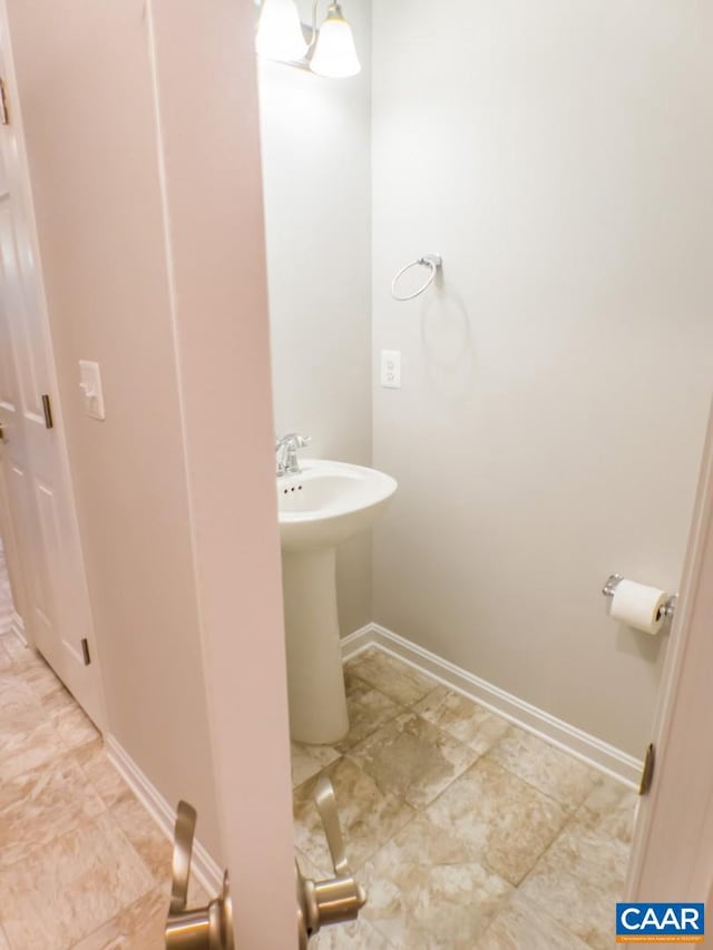 bathroom with tile floors